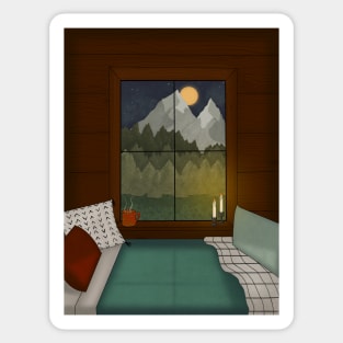 Cozy Cabin Sticker